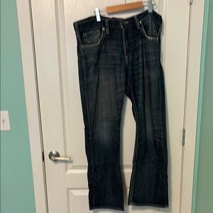 Men's Dark Wash Jeans- SILVER  Zac W36 L32 GUC